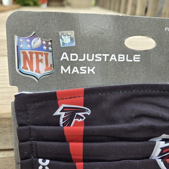 NFL Game Day Atlanta Falcons Adult Adjustable Face Mask Covering 2pk NEW NoCo - Picture 2 of 8